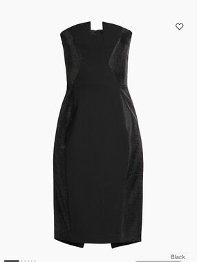 Black Halo Strapless Black Sheath Dress